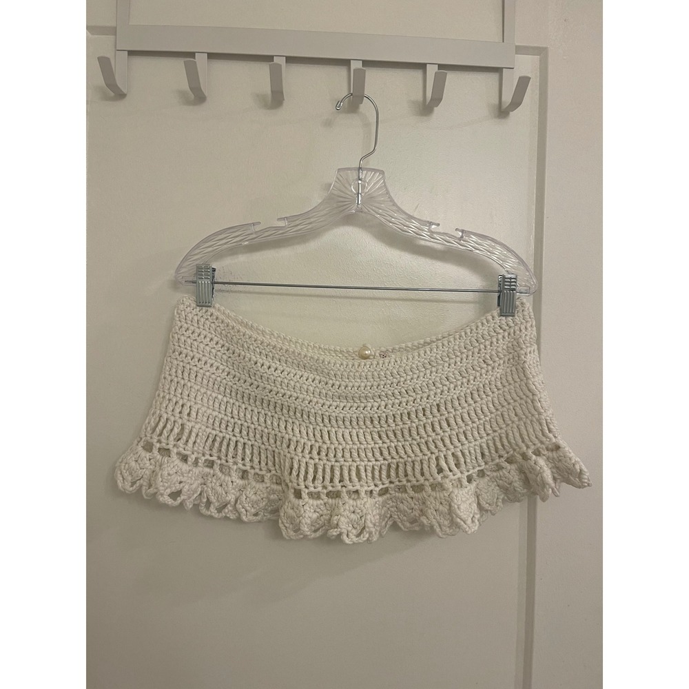 Vintage Y2K Euro Italian Crochet‎ Micro Skirt Fornarina Coquette Festival